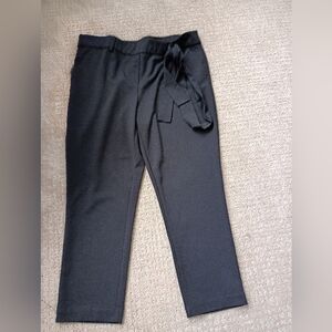 Jules & Leopold Black Tie-Waist Pants